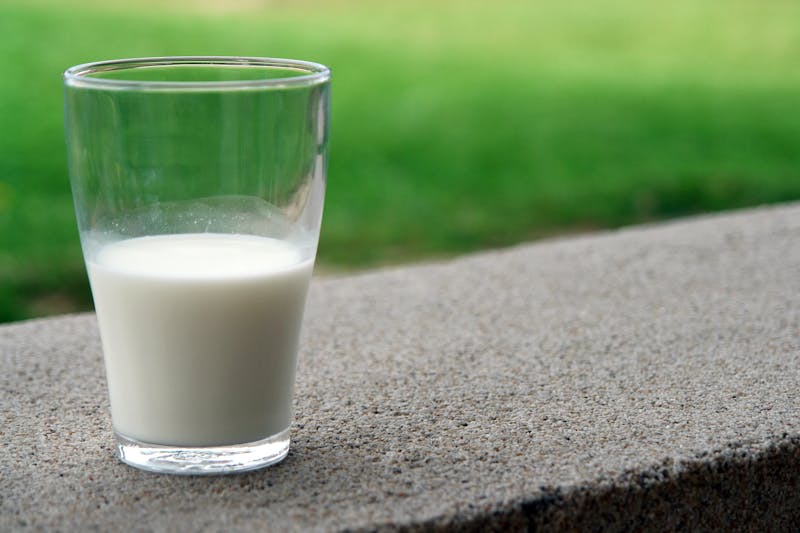 glass of milk with garlic
