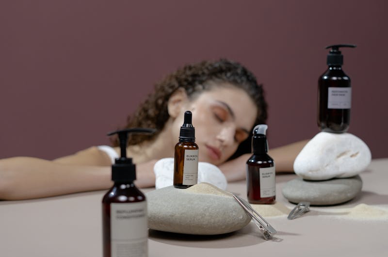 Sad woman frustrated with ineffective hair care products and hair loss