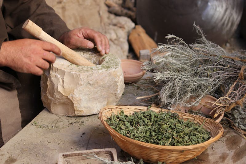 whole dried lemon balm (melissa officinalis) leaves