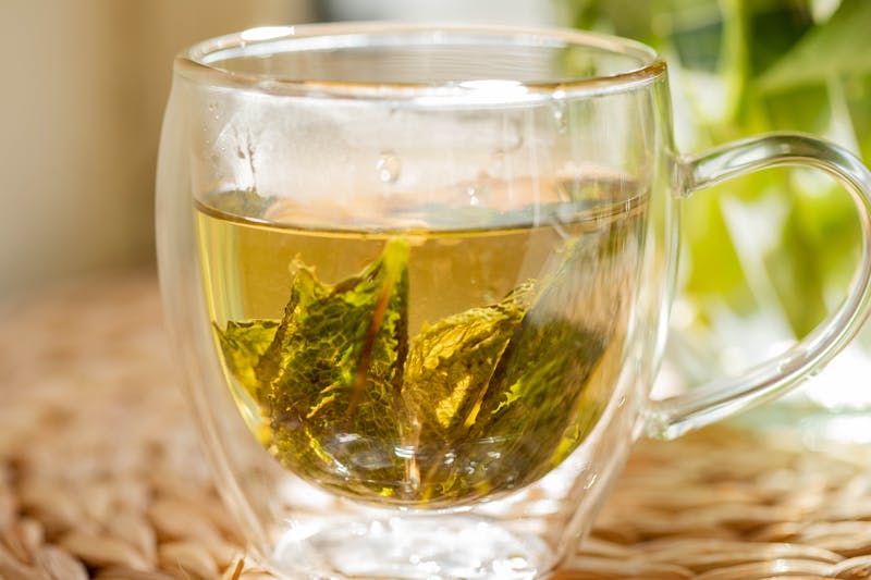 tasty mielissa tea in a glass