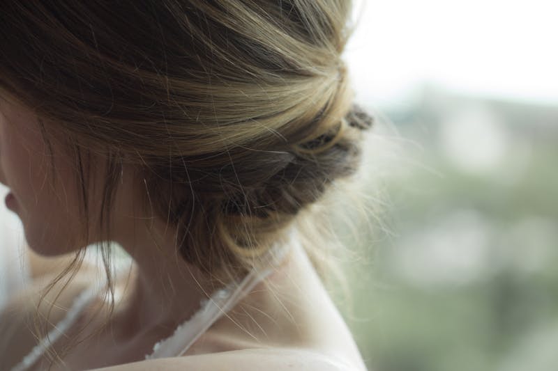 a woman with healthy, well-groomed hair