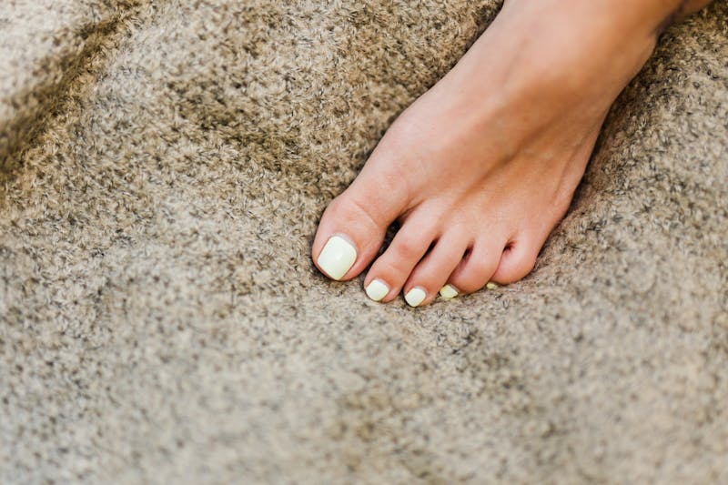 woman's foot with healthy nails